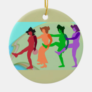 Cerâmica Ornamento de dança de praia