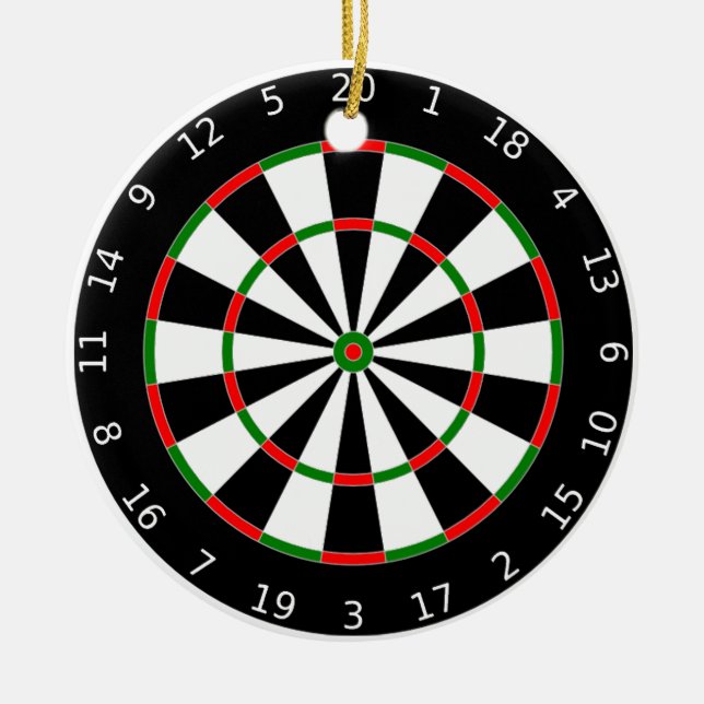 Cerâmica Ornamento de Dartboard (Frente)