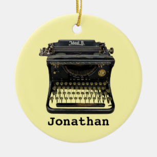 Cerâmica Ornamento de Design de Máquina de Escritor Antique