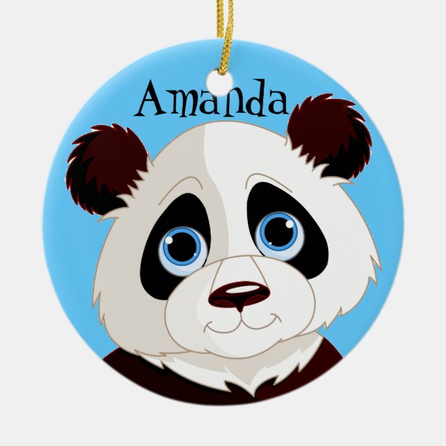 Cerâmica Ornamento de Design do Urso Panda (Frente)
