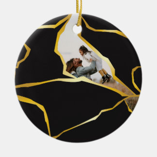 Cerâmica Ornamento de Design Kintsugi Editável