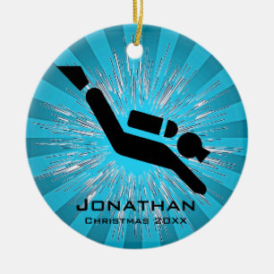 Cerâmica Ornamento de Divisor Scuba Personalizado