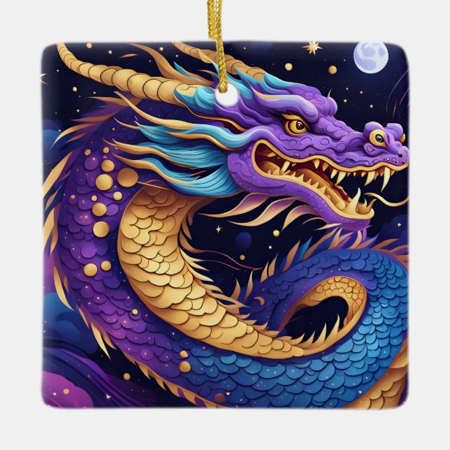 Cerâmica ornamento de dragão celestial (Frente)