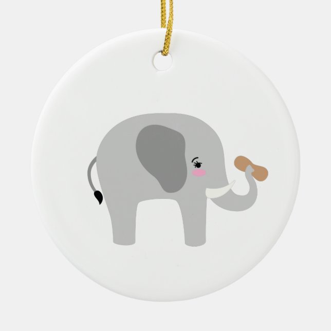 Cerâmica Ornamento de elefante (Frente)