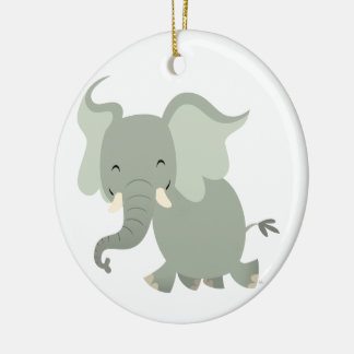 Cerâmica Ornamento de Elefante de Cartoon de Feliz Bonita