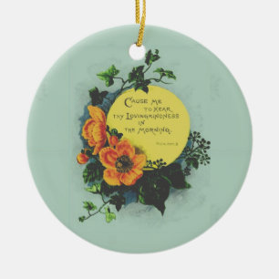 Cerâmica Ornamento De Escrituras E Flores Cerâmicas