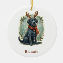 Ornamento de estimação personalizado Black Lab Rei