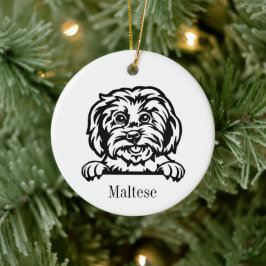 Cerâmica ornamento de estimação personalizado para cão malt