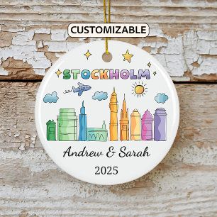 Cerâmica Ornamento de Estocolmo por Skyline Personalizado, 