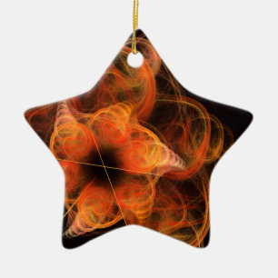 Cerâmica Ornamento de Estrela Abstrato de Arte Lightworks