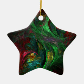 Cerâmica Ornamento de Estrela Abstrato de Genesis Verde