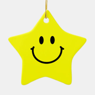 Cerâmica Ornamento de Estrela Feliz
