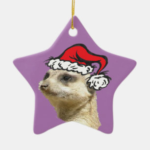 Cerâmica Ornamento de Estrela Personalizável do Meerkat de