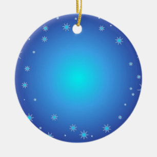 Cerâmica Ornamento de Estrelas Azuis