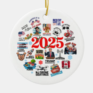 Cerâmica Ornamento de eventos notáveis 2025