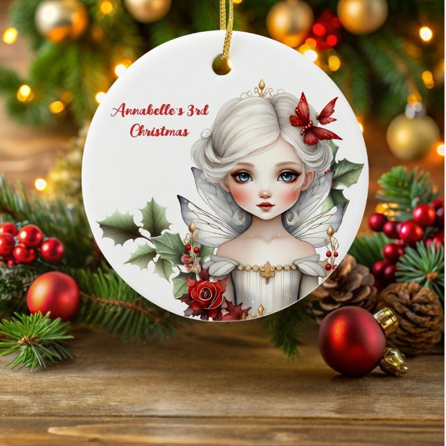 Cerâmica Ornamento de Fada de Natal (Criador carregado)