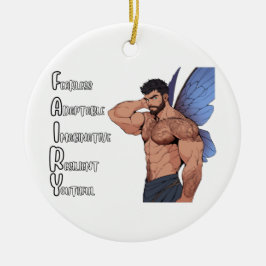 Cerâmica Ornamento de fadas masculinas - Acrótico de fadas