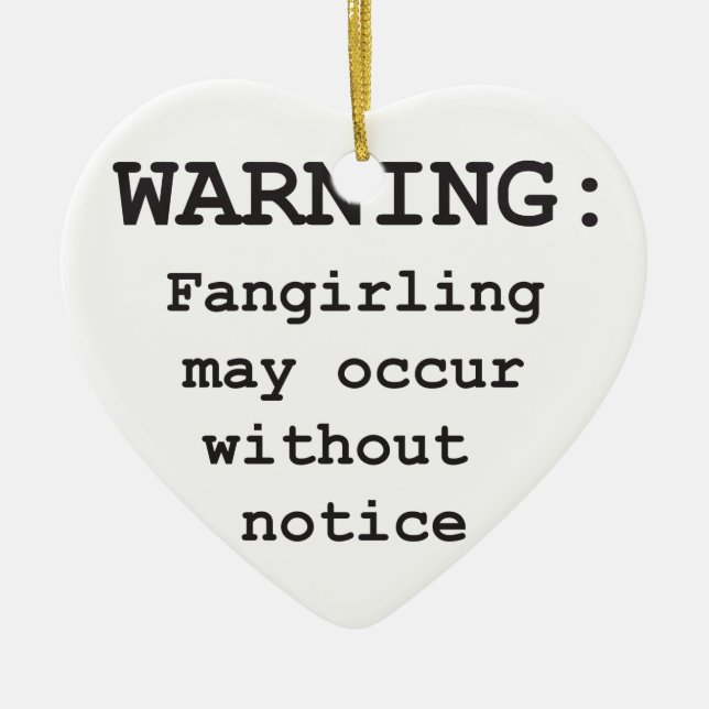 Cerâmica Ornamento de Fangirling (Frente)