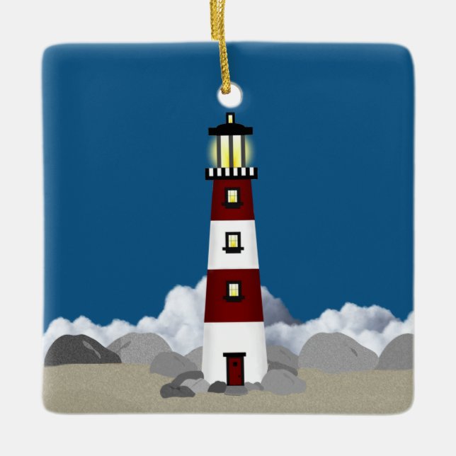 Cerâmica Ornamento de Farol (Frente)