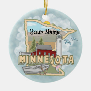Cerâmica Ornamento de farol de Minnesota