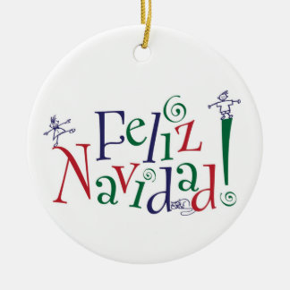 Cerâmica Ornamento de Feliz Navidad