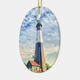 Cerâmica Ornamento de Feriados Coletivos de Farol Tybee