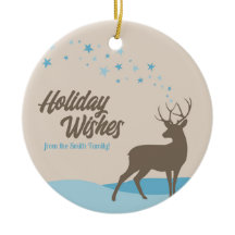 Ornamento de Férias de cervos minimalista moderno 