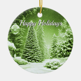 Cerâmica Ornamento de Férias de Natal das Árvores Verdes