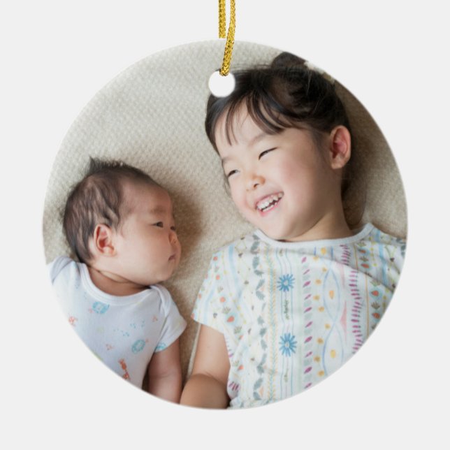 Cerâmica Ornamento de Férias do Cheio Clássico (Frente)