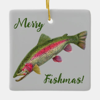 Cerâmica Ornamento de Fishmas Feliz Arco-Íris