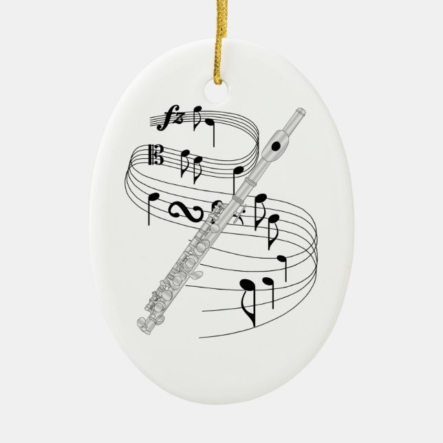 Cerâmica Ornamento de flautim (Frente)