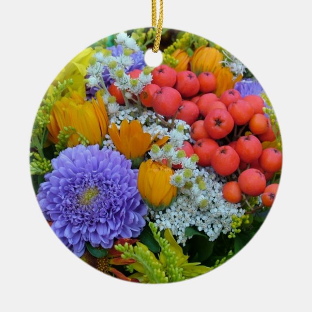 Cerâmica Ornamento de flores (Frente)