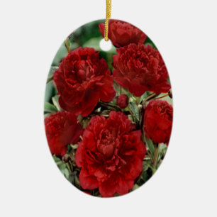 Cerâmica Ornamento de Flores do Cravo Vermelho
