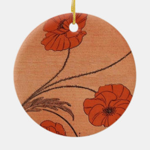 Cerâmica Ornamento de Flores Selvagens