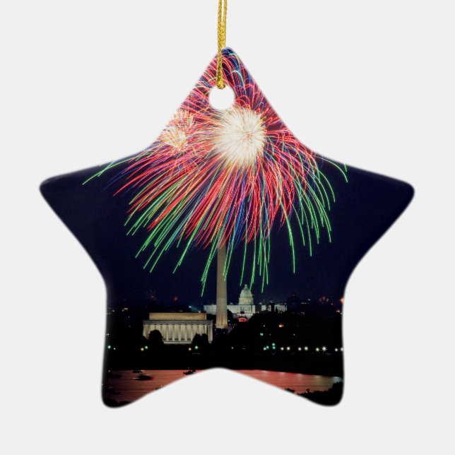 Cerâmica Ornamento de Fogos de Artifício (Frente)