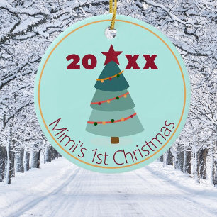 Cerâmica Ornamento de Foto de Natal de 1rua de Mimi