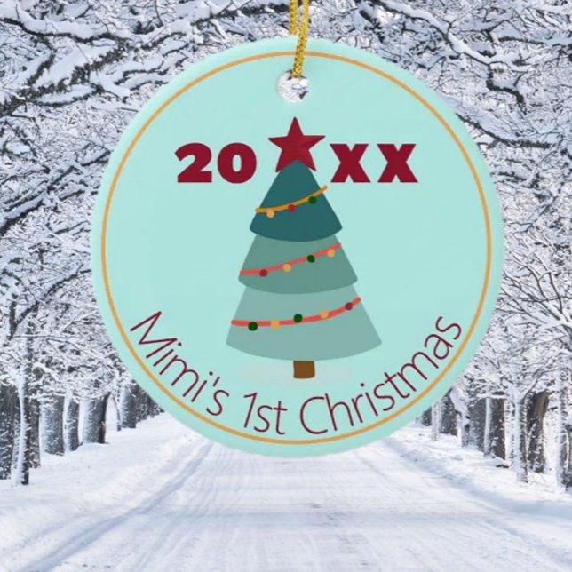 Cerâmica Ornamento de Foto de Natal de 1rua de Mimi (Criador carregado)