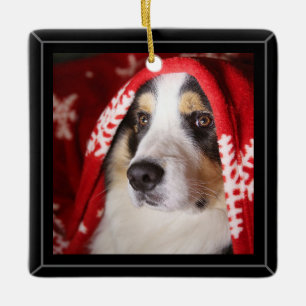 Cerâmica Ornamento de Foto de Natal em Cinzas - HAMbyWG