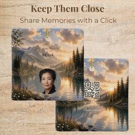 Cerâmica Ornamento de Foto Memorial Personalizado com Códig