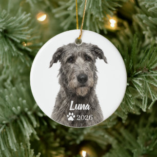 Cerâmica Ornamento de Foto Personalizado de Cachorro Lobo I