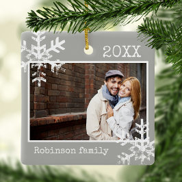 Cerâmica Ornamento de Fotografias de cinza com Flocos de Ne