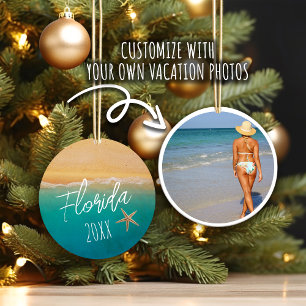 Cerâmica Ornamento de Fotografias de Viagem Beachy