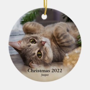 Cerâmica Ornamento de Fotografias Natal 2022