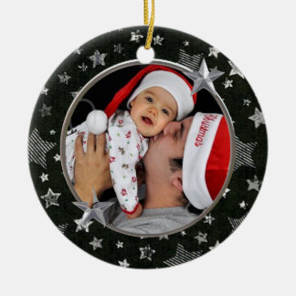 Cerâmica Ornamento de Fotografias Personalizadas de Estrela