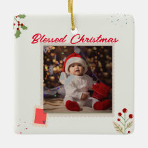 Ornamento de Fotografias Personalizadas de Natal