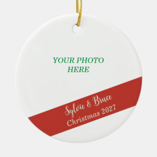 Cerâmica Ornamento de Fotografias Personalizadas Redondas