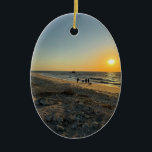 Cerâmica Ornamento de Fotografias por Sunset Beach<br><div class="desc">Ornamento de Fotografias por Sunset Beach</div>
