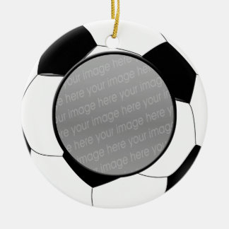 Cerâmica Ornamento de fotos de bola de futebol