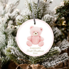 Cerâmica Ornamento de Fotos de Primeiro Natal para Bear Gir