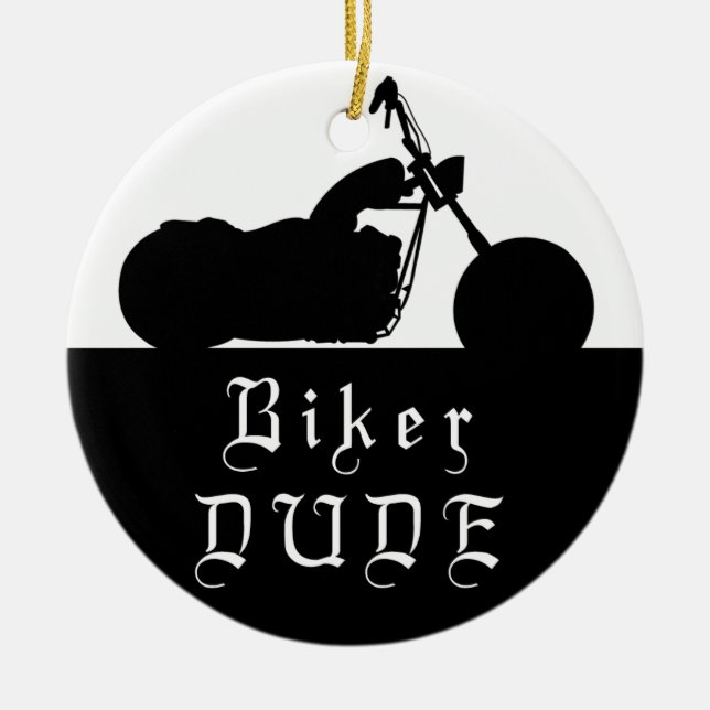 Cerâmica Ornamento de Fotos Personalizadas de Motociclos Bi (Frente)